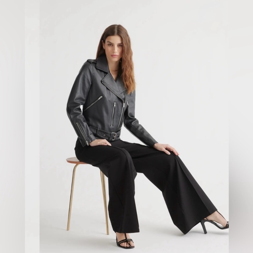 Ultra-Stretch Ponte Super Wide Leg Pants - Picture 14 of 15